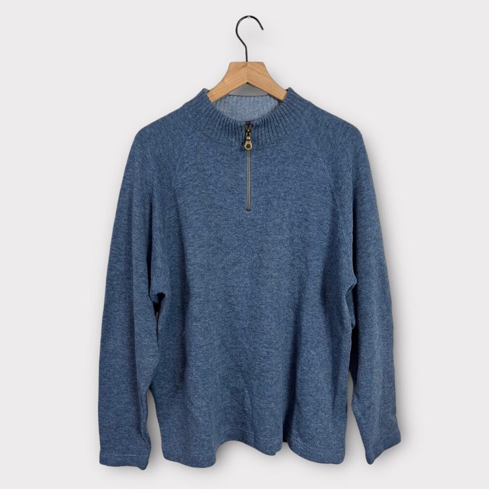 Pendleton Quarter Zip Lambswool Blend Sweatern Si… - image 1